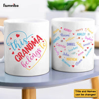 Personalized Gift For Grandma Heart Custom Name Mug 30594 thumb 1
