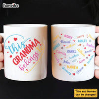 Personalized Gift For Grandma Heart Custom Name Mug 30594 thumb 1
