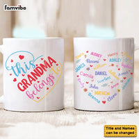 Personalized Gift For Grandma Heart Custom Name Mug 30594 thumb 1