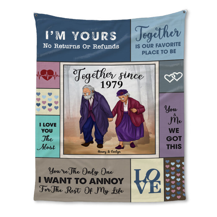 Personalized Elderly Couple Together Since Blanket 30596 1