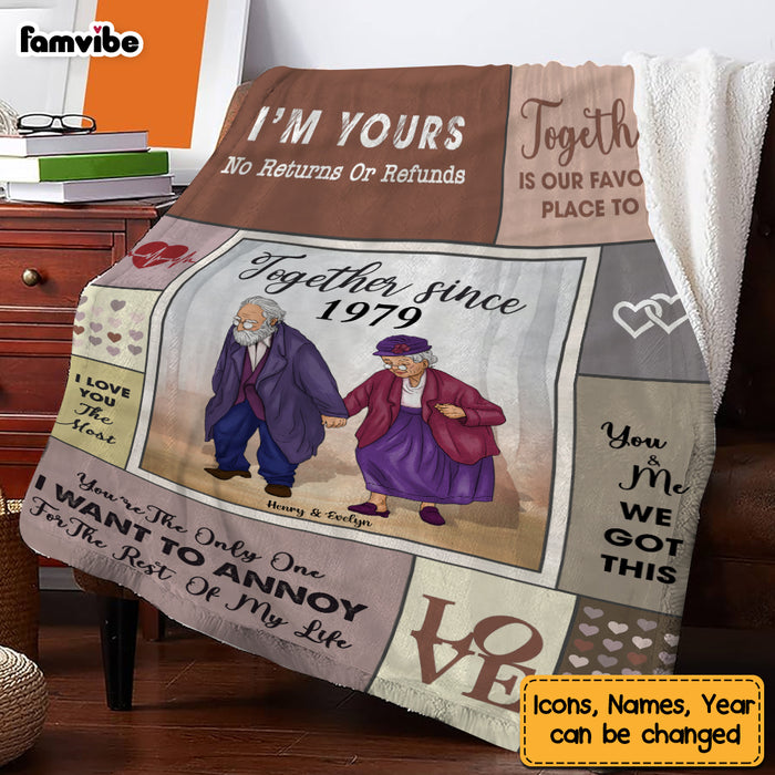 Personalized Elderly Couple Together Since Blanket 30596 1