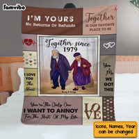 Personalized Elderly Couple Together Since Blanket 30596 thumb 1