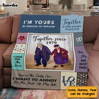 Personalized Elderly Couple Together Since Blanket 30596 thumb 1