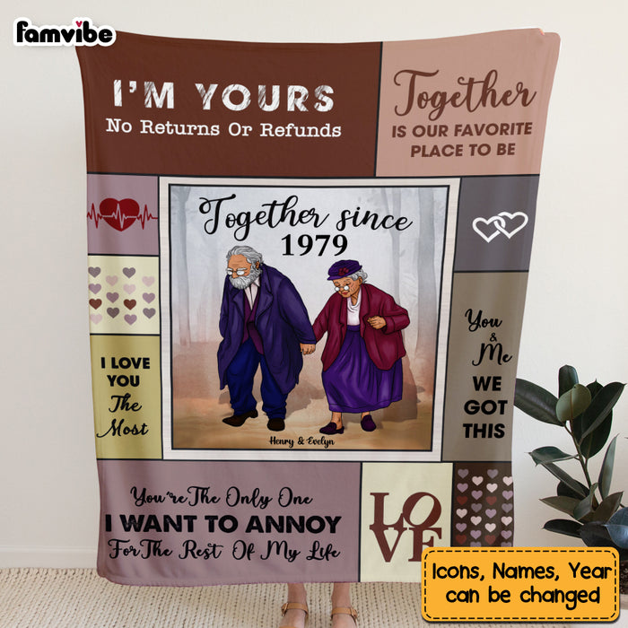 Personalized Elderly Couple Together Since Blanket 30596 1