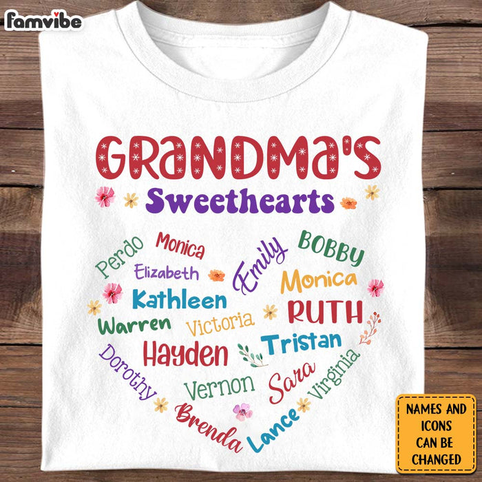 Personalized Gift For Grandma Sweetheart Custom Name Shirt - Hoodie - Sweatshirt 30597 1