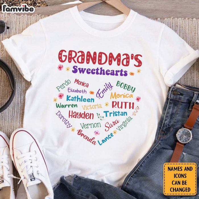 Personalized Gift For Grandma Sweetheart Custom Name Shirt - Hoodie - Sweatshirt 30597 1
