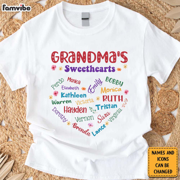Personalized Gift For Grandma Sweetheart Custom Name Shirt - Hoodie - Sweatshirt 30597 1