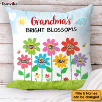 Personalized Grandma's Bright Blossoms Pillow 30599 thumb 1