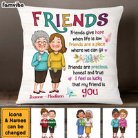 Personalized Gift For Friends Lucky That Me Friend Is You Pillow 30601 thumb 1