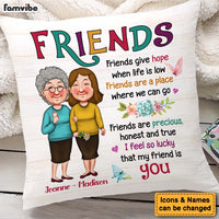 Personalized Gift For Friends Lucky That Me Friend Is You Pillow 30601 thumb 1
