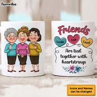 Personalized Gift Friends Are Tied Together With Heartstrings Mug 30602 thumb 1