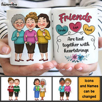 Personalized Gift Friends Are Tied Together With Heartstrings Mug 30602 thumb 1
