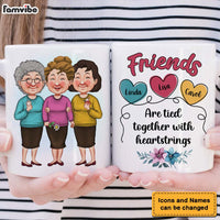 Personalized Gift Friends Are Tied Together With Heartstrings Mug 30602 thumb 1
