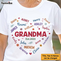 Personalized Gift For Grandma Heart Custom Name Shirt - Hoodie - Sweatshirt 30607 thumb 1