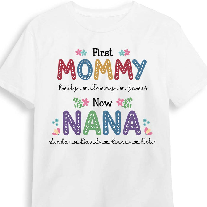 Personalized First Mom Now Grandma Shirt - Hoodie - Sweatshirt 30608 1
