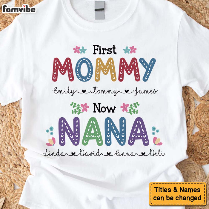 Personalized First Mom Now Grandma Shirt - Hoodie - Sweatshirt 30608 1