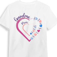 Personalized Gift For Grandma Mom Heart Custom Name Shirt - Hoodie - Sweatshirt 30609 thumb 1