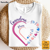 Personalized Gift For Grandma Mom Heart Custom Name Shirt - Hoodie - Sweatshirt 30609 thumb 1