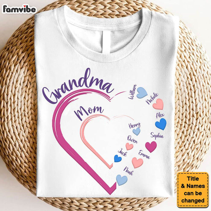 Personalized Gift For Grandma Mom Heart Custom Name Shirt - Hoodie - Sweatshirt 30609 1