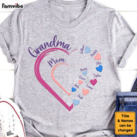 Personalized Gift For Grandma Mom Heart Custom Name Shirt - Hoodie - Sweatshirt 30609 thumb 1