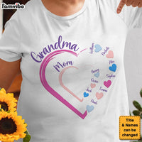 Personalized Gift For Grandma Mom Heart Custom Name Shirt - Hoodie - Sweatshirt 30609 thumb 1