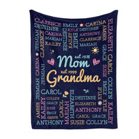 Personalized Gift For Grandma Grandkids Names Blanket 30617 thumb 1