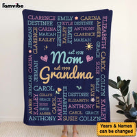 Personalized Gift For Grandma Grandkids Names Blanket 30617 thumb 1
