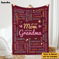 Personalized Gift For Grandma Grandkids Names Blanket 30617 thumb 1