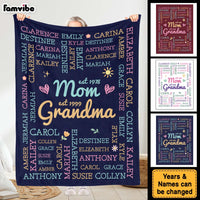 Personalized Gift For Grandma Grandkids Names Blanket 30617 thumb 1