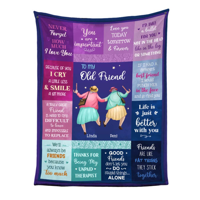 Personalized Gift To My Old Friend Blanket 30622 1