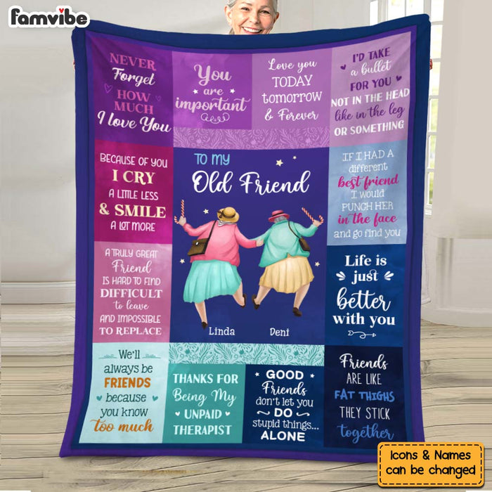 Personalized Gift To My Old Friend Blanket 30622 1