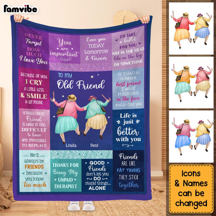 Personalized Gift To My Old Friend Blanket 30622 1
