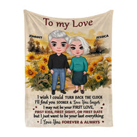 Personalized To My Love I Wish I Could Turn Back The Clock Blanket 30623 thumb 1