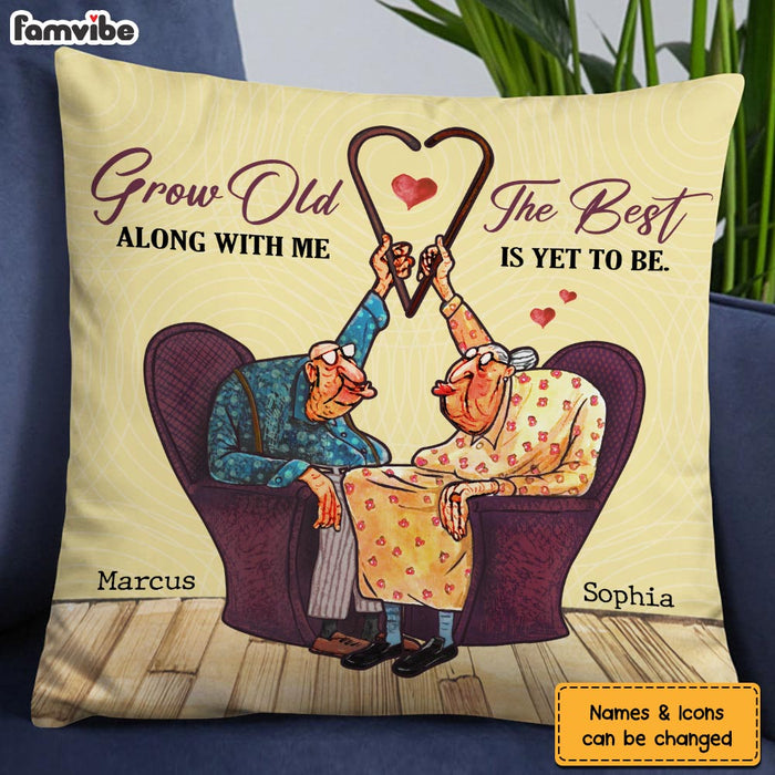 Personalized Gift For Elderly Couple Grow Old Along With Me Pillow 30639 1