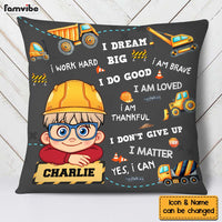 Personalized Gift For Grandson Construction I Am Brave Pillow 30670 thumb 1