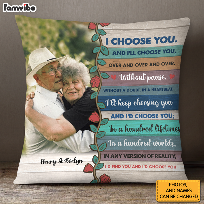 Personalized I Choose You Couple Pillow 30677 1