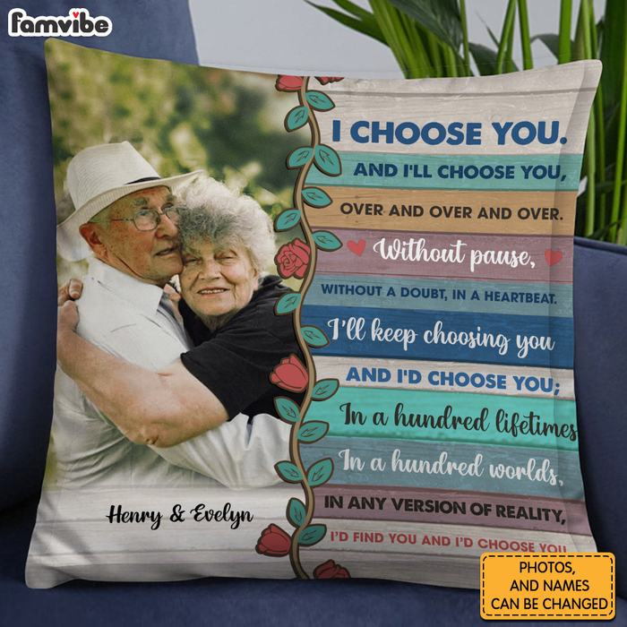 Personalized I Choose You Couple Pillow 30677 1