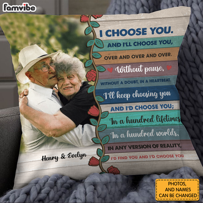 Personalized I Choose You Couple Pillow 30677 1