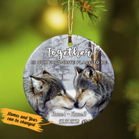 Personalized Wolf Couple  Ornament SB162 65O58 thumb 1