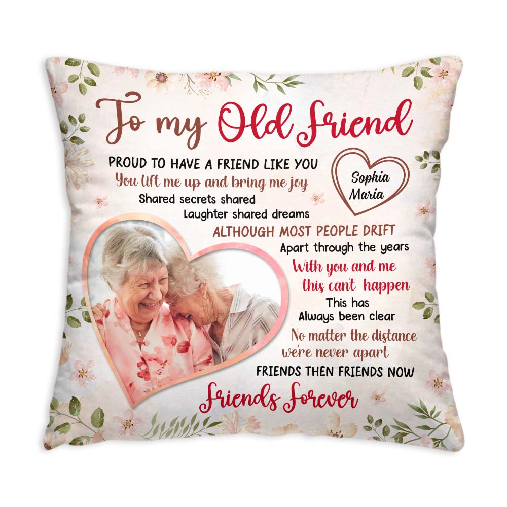 Personalized Gift For Friends Proud To Have A Friend Like You Upload Photo Pillow 30694 Primary Mockup