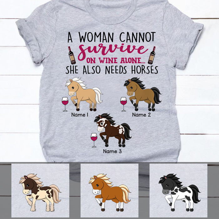 Personalized Horse Wine Women T Shirt DB71 81O47 1