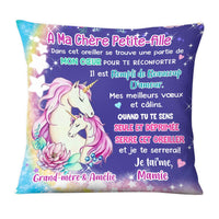 Personalized Gift For Granddaughter Hug This Pillow Unicorn Nightlight  French Pillow 30706 thumb 1