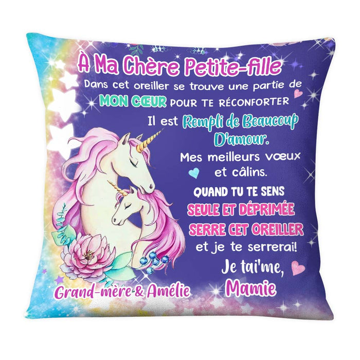 Personalized Gift For Granddaughter Hug This Pillow Unicorn Nightlight  French Pillow 30706 1