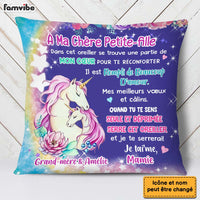 Personalized Gift For Granddaughter Hug This Pillow Unicorn Nightlight  French Pillow 30706 thumb 1