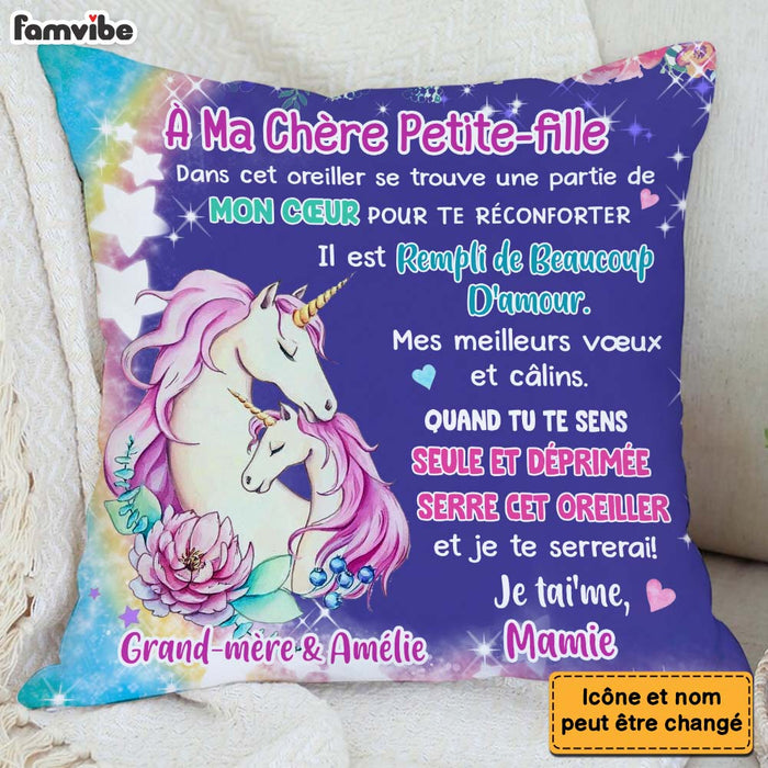 Personalized Gift For Granddaughter Hug This Pillow Unicorn Nightlight  French Pillow 30706 1