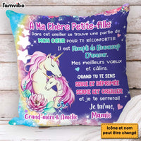 Personalized Gift For Granddaughter Hug This Pillow Unicorn Nightlight  French Pillow 30706 thumb 1