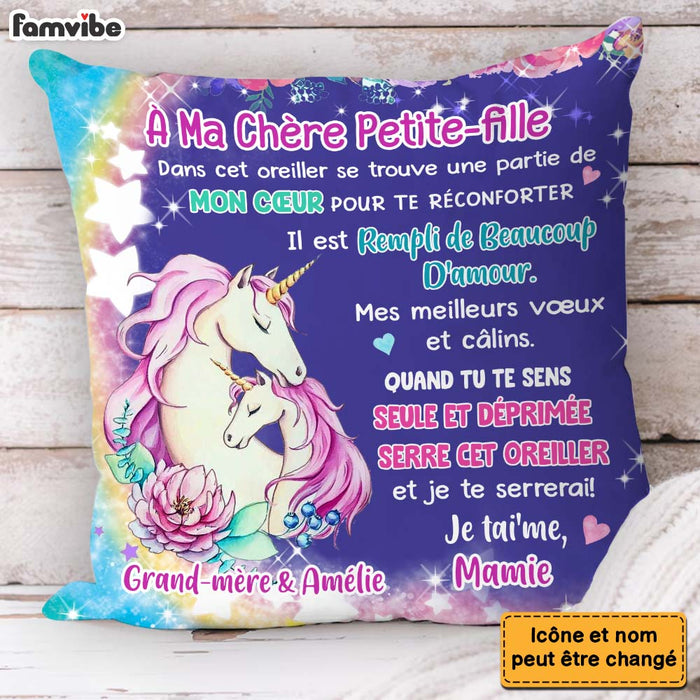 Personalized Gift For Granddaughter Hug This Pillow Unicorn Nightlight  French Pillow 30706 1