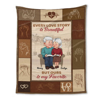 Personalized Gift For Couple Our  Love Story Is My Favorite Blanket 30711 thumb 1