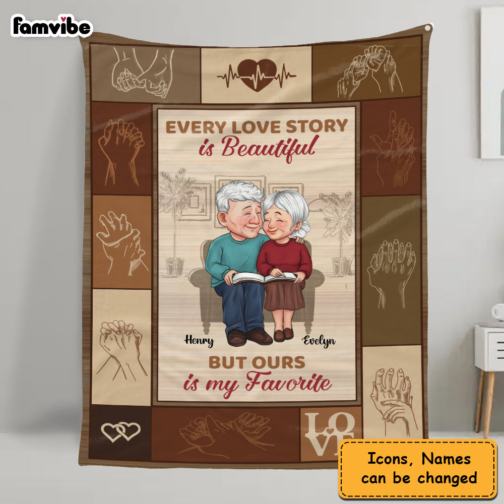 Personalized Gift For Couple Our  Love Story Is My Favorite Blanket 30711 Primary Mockup