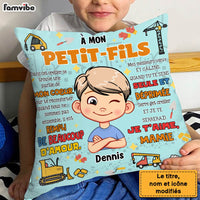 Personalized Gift For Grandson Hug This Construction  French Pillow 30726 thumb 1
